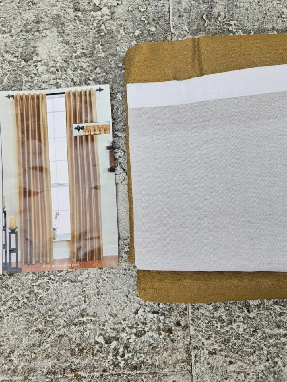 Miller Curtain Antique Satin Lined Back Tab Panel Window Curtain One Panel NWT